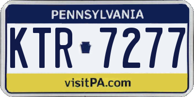 PA license plate KTR7277