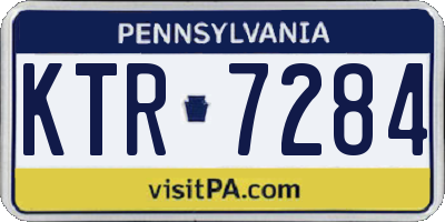 PA license plate KTR7284