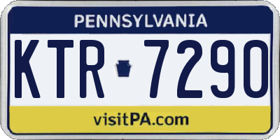 PA license plate KTR7290