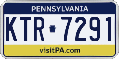 PA license plate KTR7291
