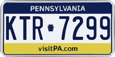 PA license plate KTR7299