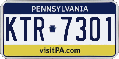 PA license plate KTR7301
