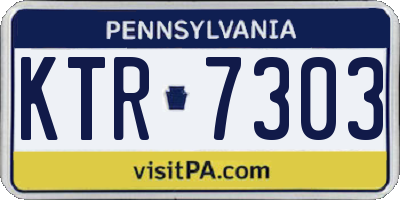 PA license plate KTR7303