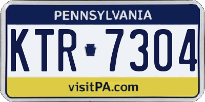 PA license plate KTR7304