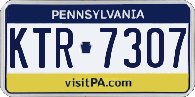 PA license plate KTR7307