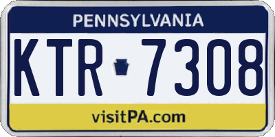 PA license plate KTR7308
