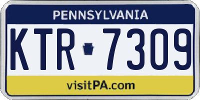 PA license plate KTR7309