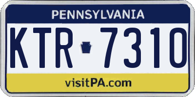 PA license plate KTR7310