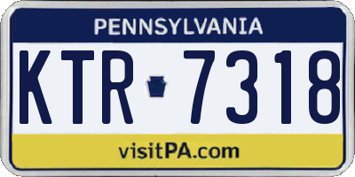 PA license plate KTR7318