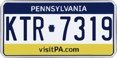 PA license plate KTR7319
