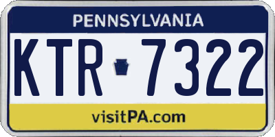 PA license plate KTR7322