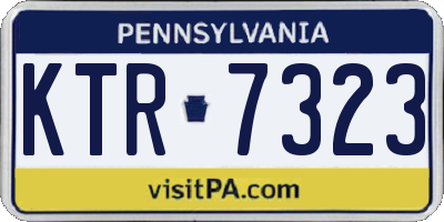 PA license plate KTR7323