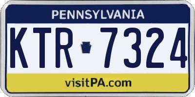 PA license plate KTR7324