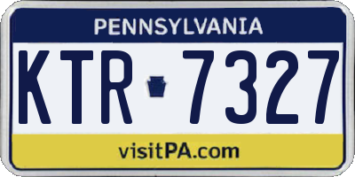 PA license plate KTR7327