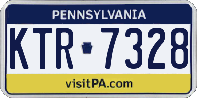 PA license plate KTR7328