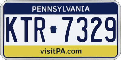 PA license plate KTR7329
