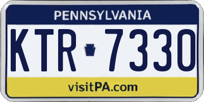 PA license plate KTR7330