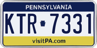 PA license plate KTR7331