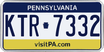 PA license plate KTR7332