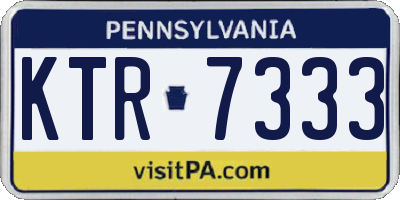 PA license plate KTR7333