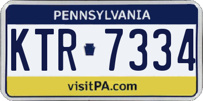 PA license plate KTR7334