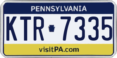 PA license plate KTR7335