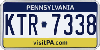 PA license plate KTR7338