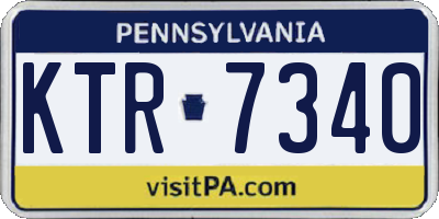 PA license plate KTR7340