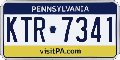 PA license plate KTR7341