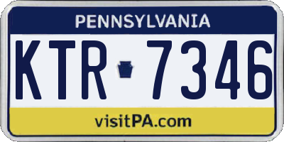 PA license plate KTR7346