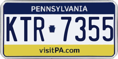 PA license plate KTR7355