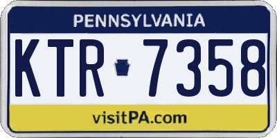 PA license plate KTR7358