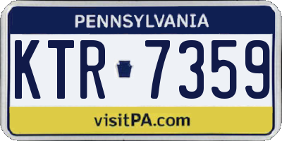 PA license plate KTR7359