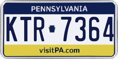 PA license plate KTR7364