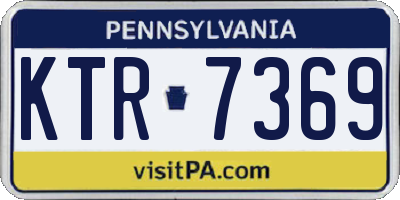 PA license plate KTR7369