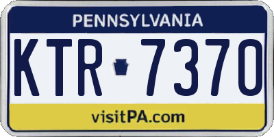 PA license plate KTR7370