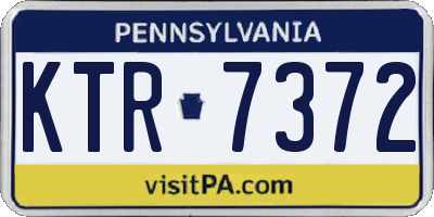 PA license plate KTR7372