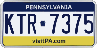 PA license plate KTR7375