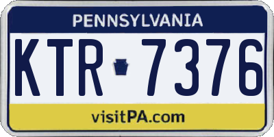 PA license plate KTR7376