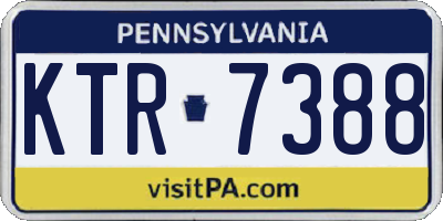 PA license plate KTR7388