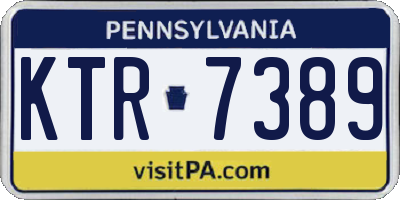 PA license plate KTR7389