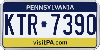 PA license plate KTR7390