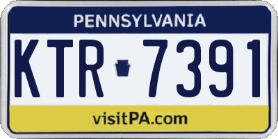 PA license plate KTR7391