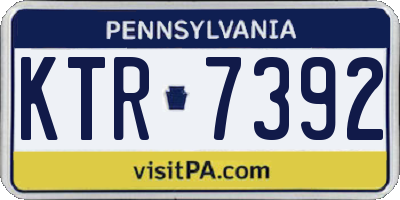 PA license plate KTR7392