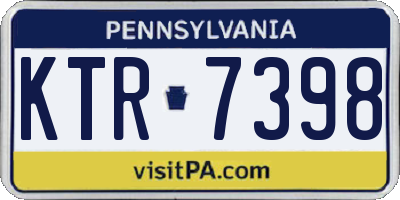 PA license plate KTR7398