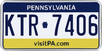 PA license plate KTR7406
