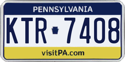 PA license plate KTR7408