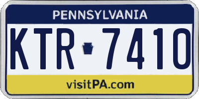 PA license plate KTR7410