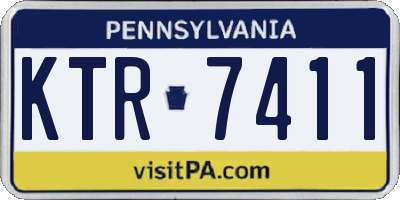 PA license plate KTR7411