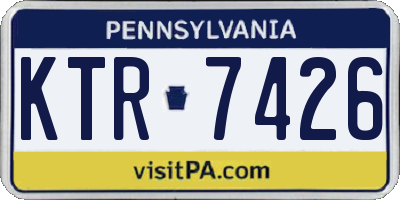 PA license plate KTR7426